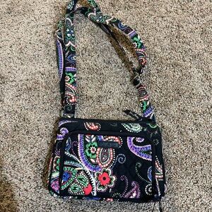 Vera Bradley Women's Paisley Crossbody Bag - Black